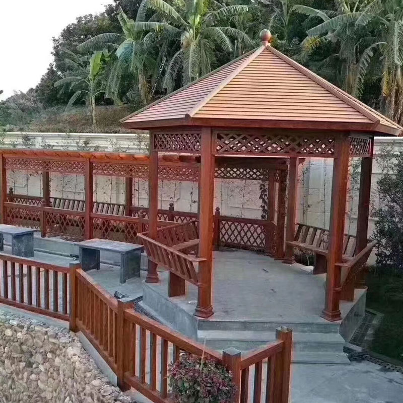 Kinesisk familj rekreation Metal Gazebo